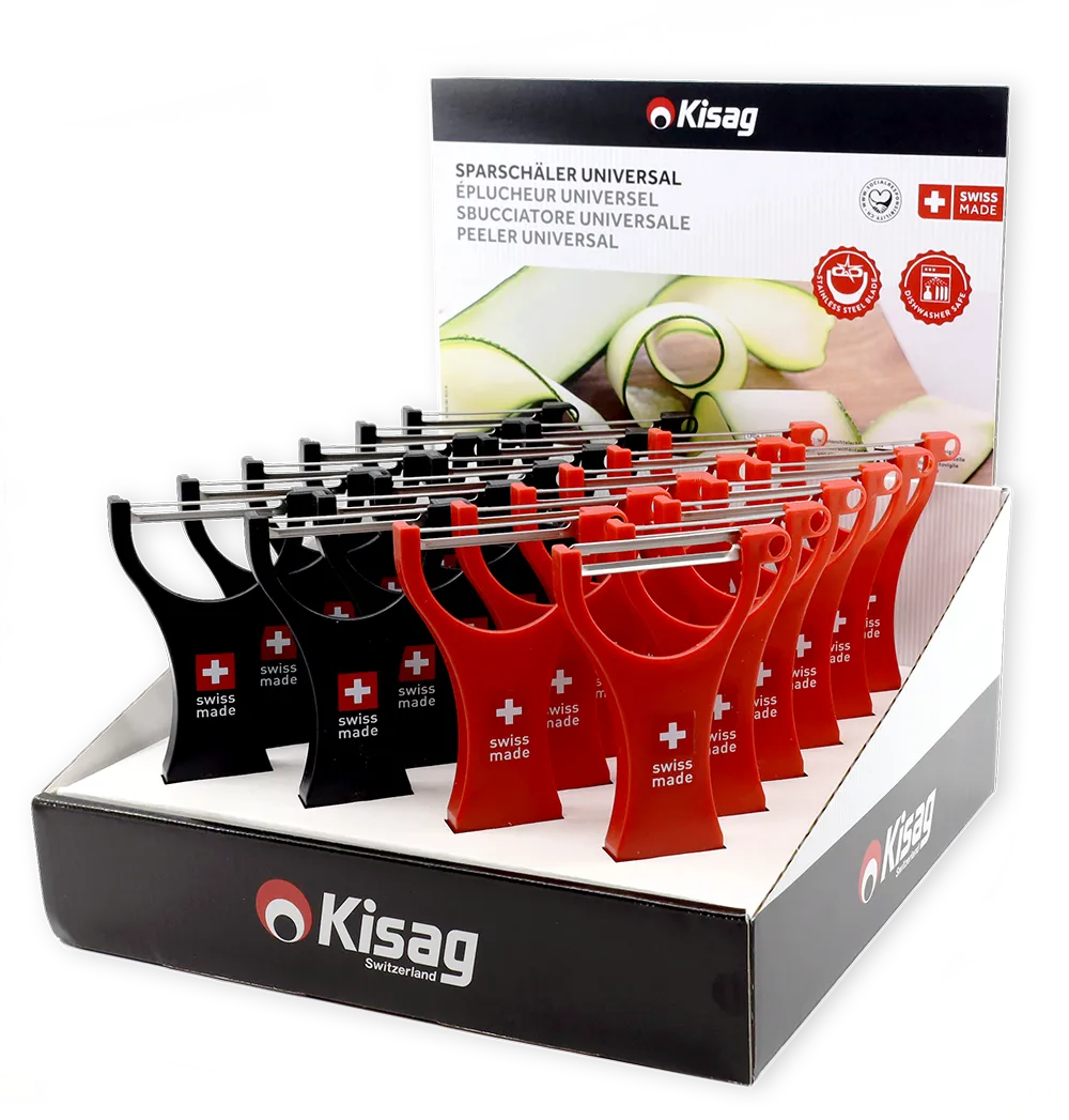DISPLAY 24 PCS. ÉPLUCHEUR UNIVERSEL CROIX SUISSE