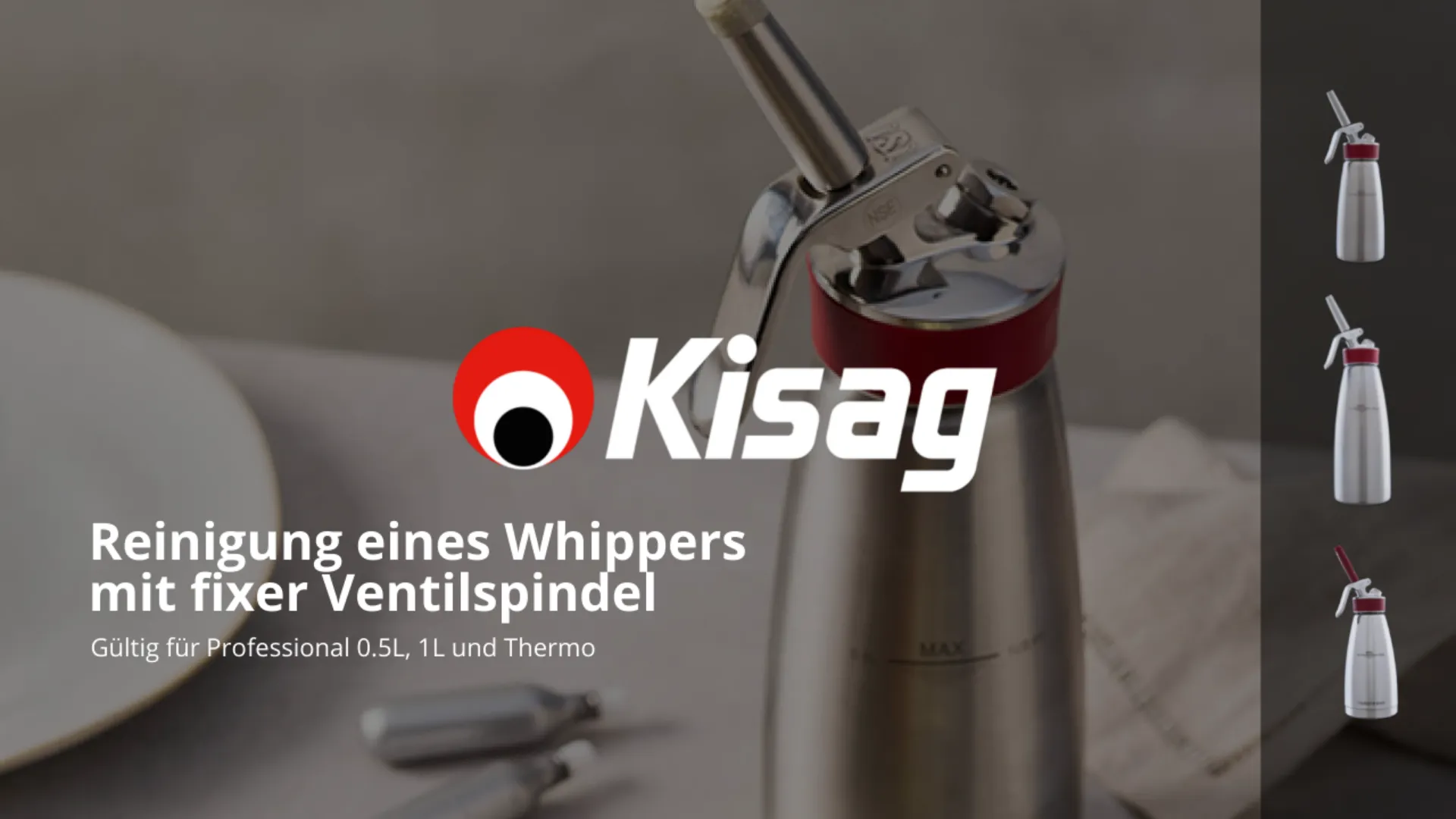 Erklärvideo: Reinigung eines Whippers mit fixer Ventilspindel