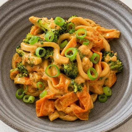ERDNUSS-UDON-NUDELN MIT GEMÜSE