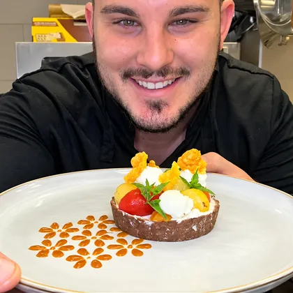 TARTELETTE CHOCOLAT, TOMATE & STRACCIATELLA