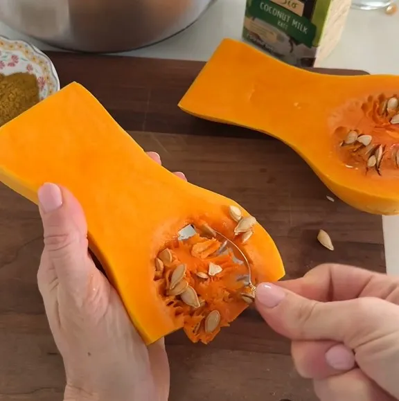 Kürbis-Curry im Wok