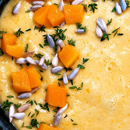 CHEESE FONDUE WITH PUMPKIN