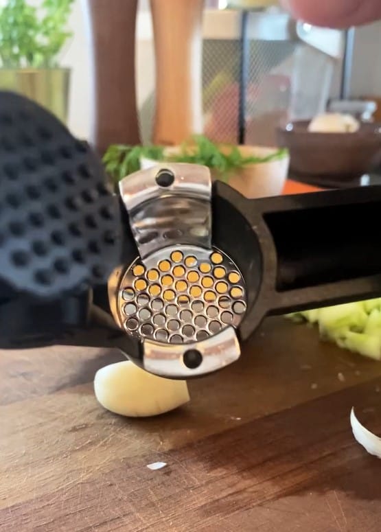 How the Kisag garlic press works